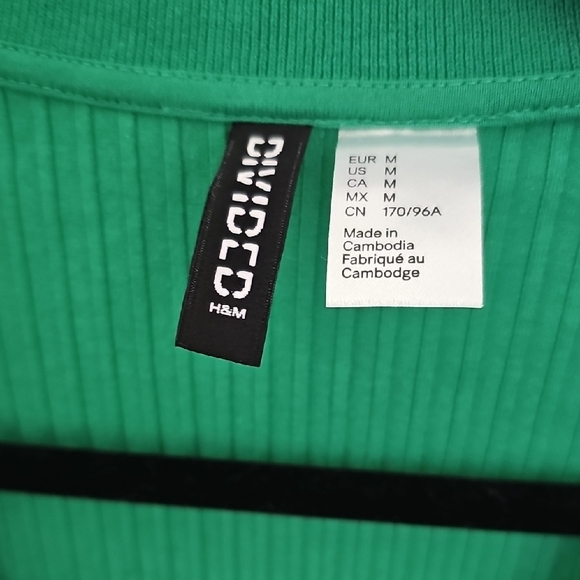 H&M Green Ribbed Dress Size M - Picture 2 of 5